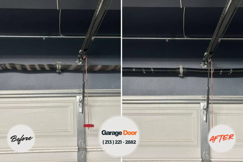 Before and after: garage door repair Marshall County